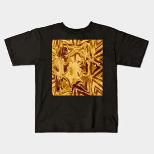 Bold melted copper striped kaleidoscope Kids T-Shirt